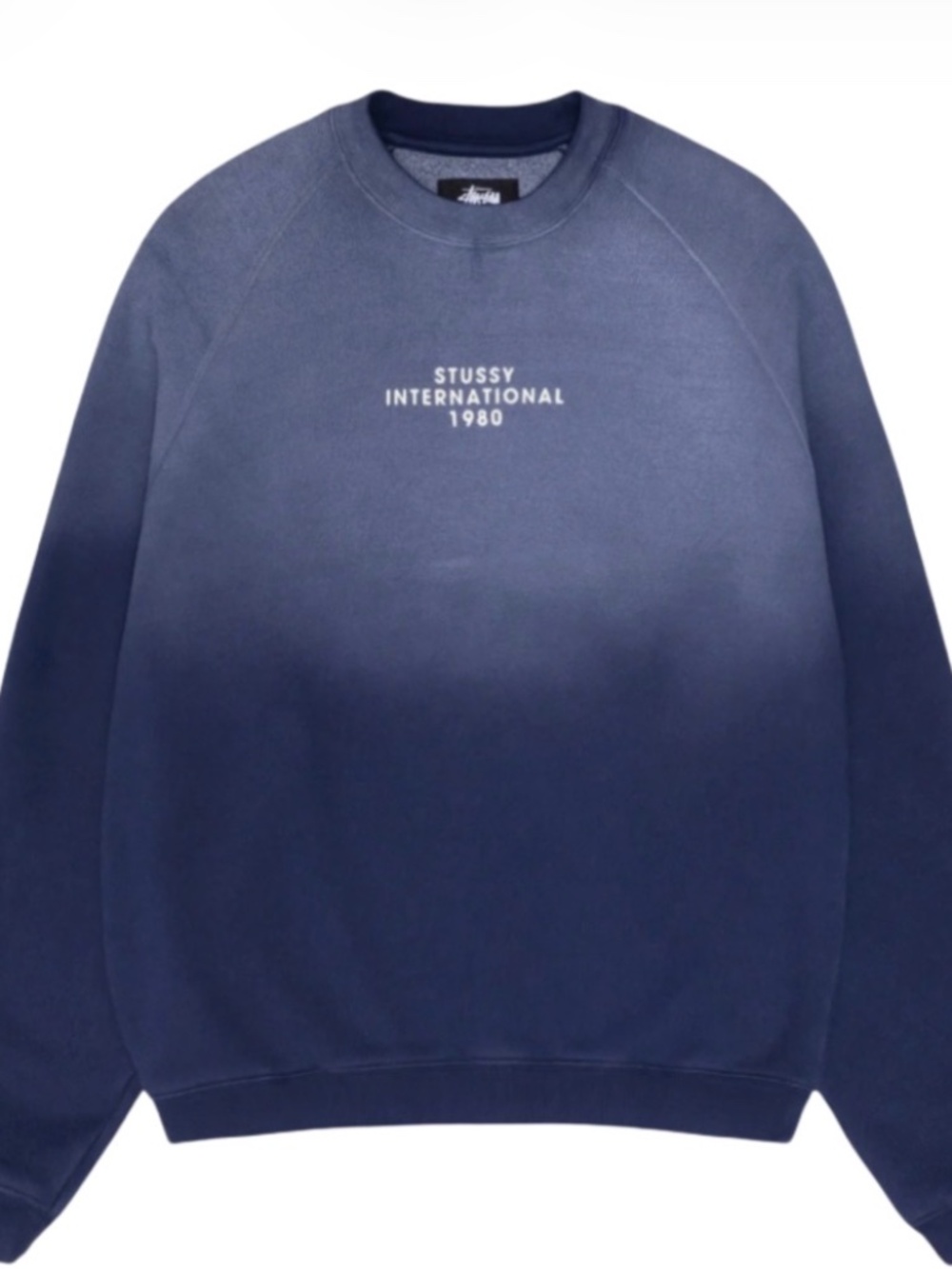Stussy Raglan sleeve Crew Navy XL